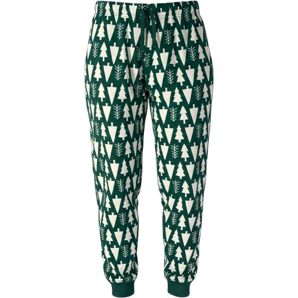 Hanna Andersson Womens XL Pajama Pants Winter Green Christmas Tree Organic Knit